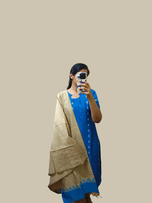 Cotton kurti set with dupatta ( pre order)