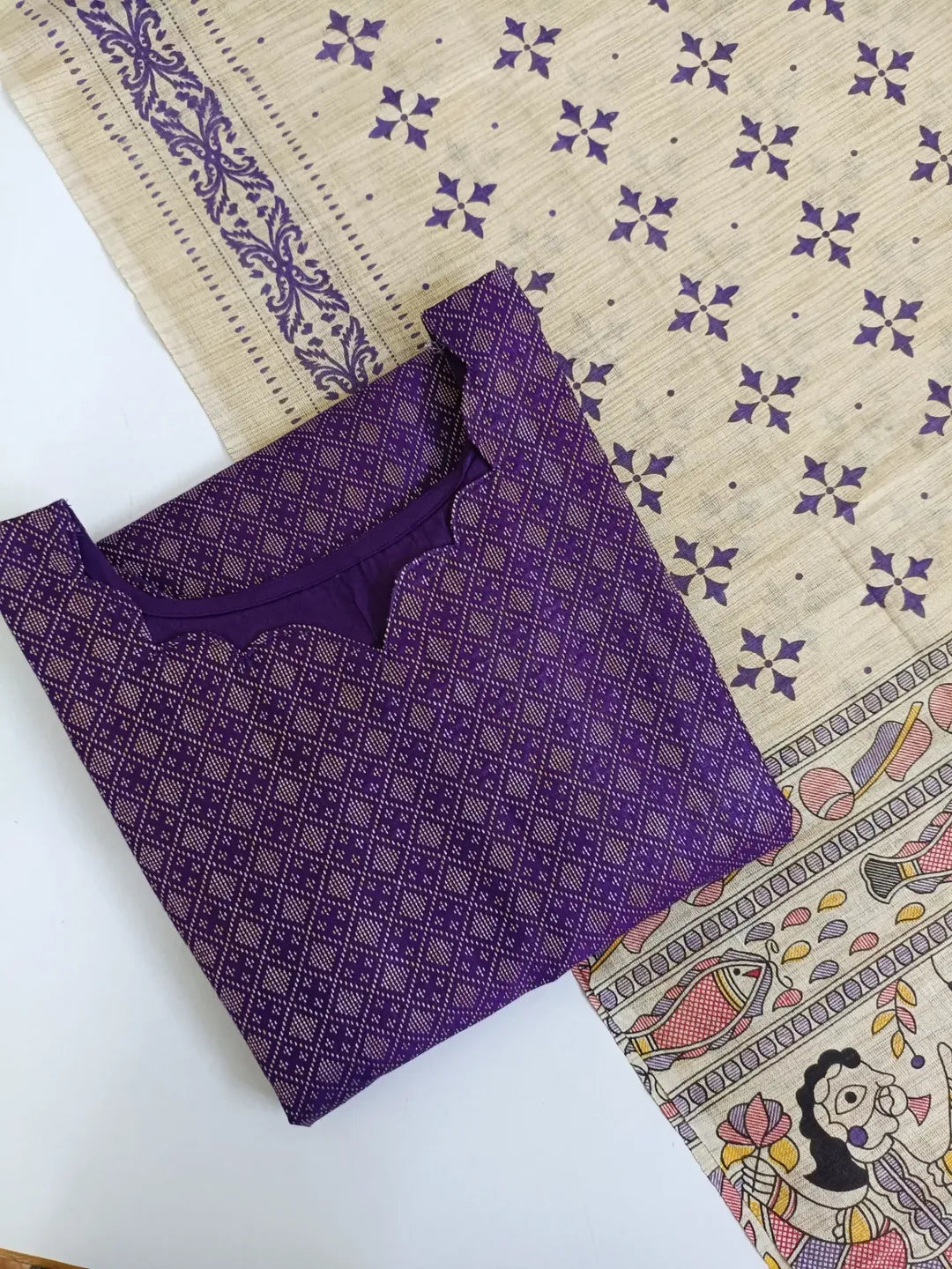Katan silk kurti set with dupatta( pre- order)