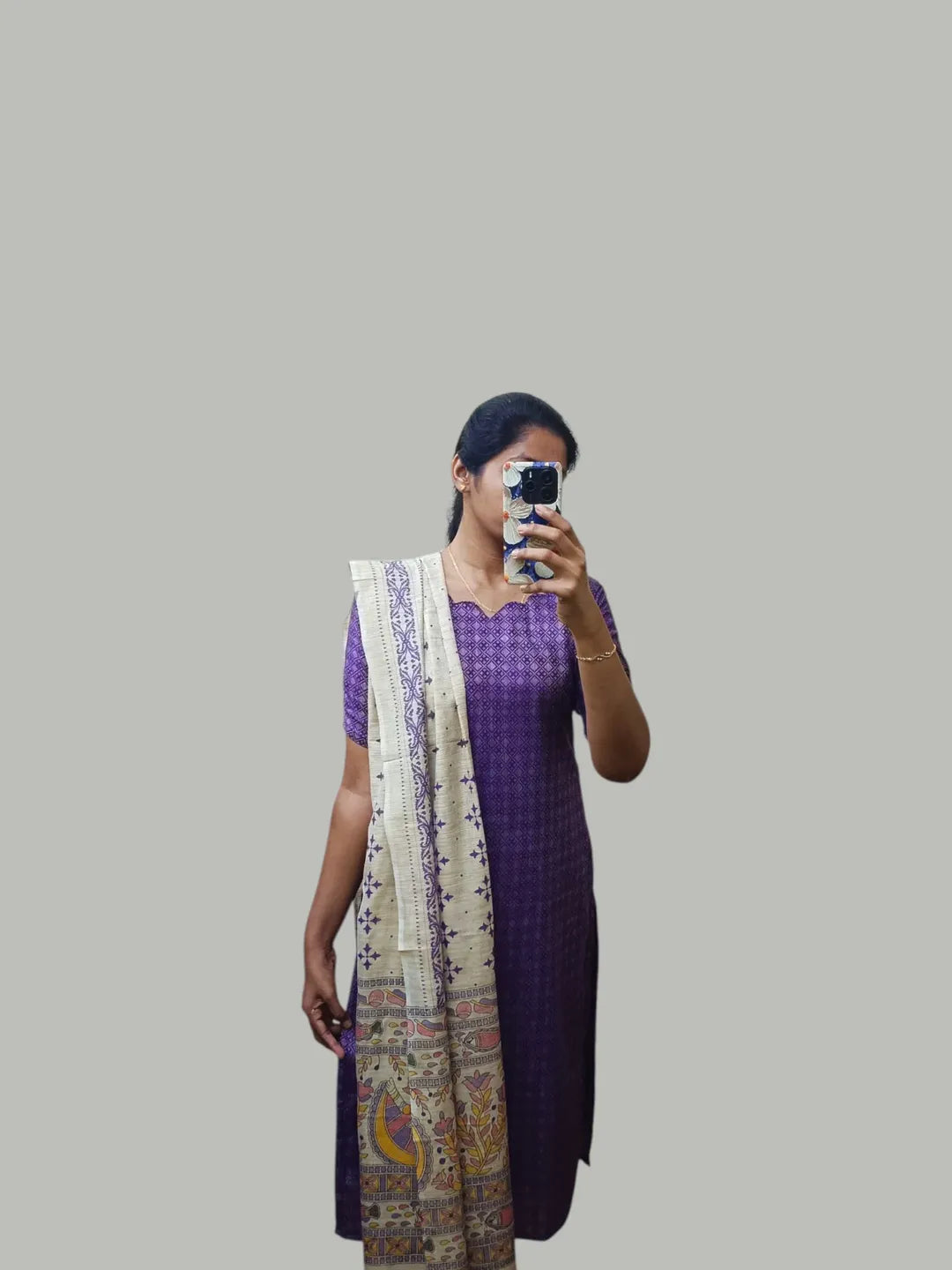 Katan silk kurti set with dupatta( pre- order)