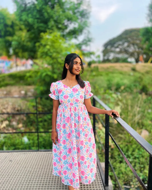 floral hacoba cotton maxi