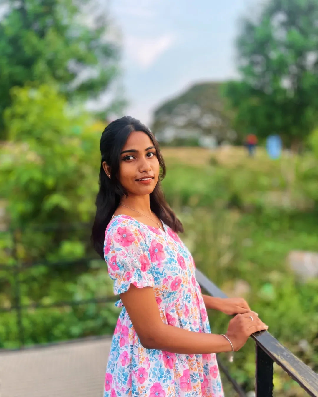 floral hacoba cotton maxi