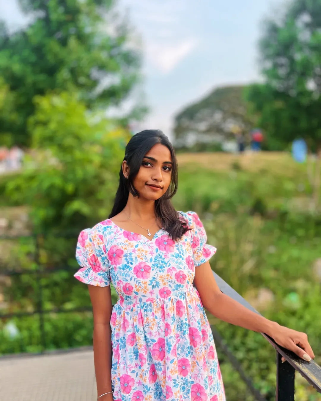 floral hacoba cotton maxi
