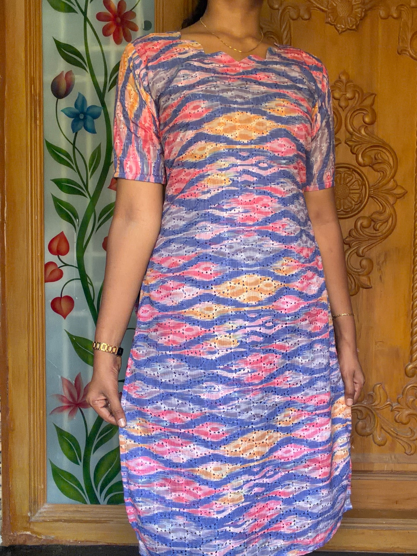 Multi color Hacoba cotton kurti