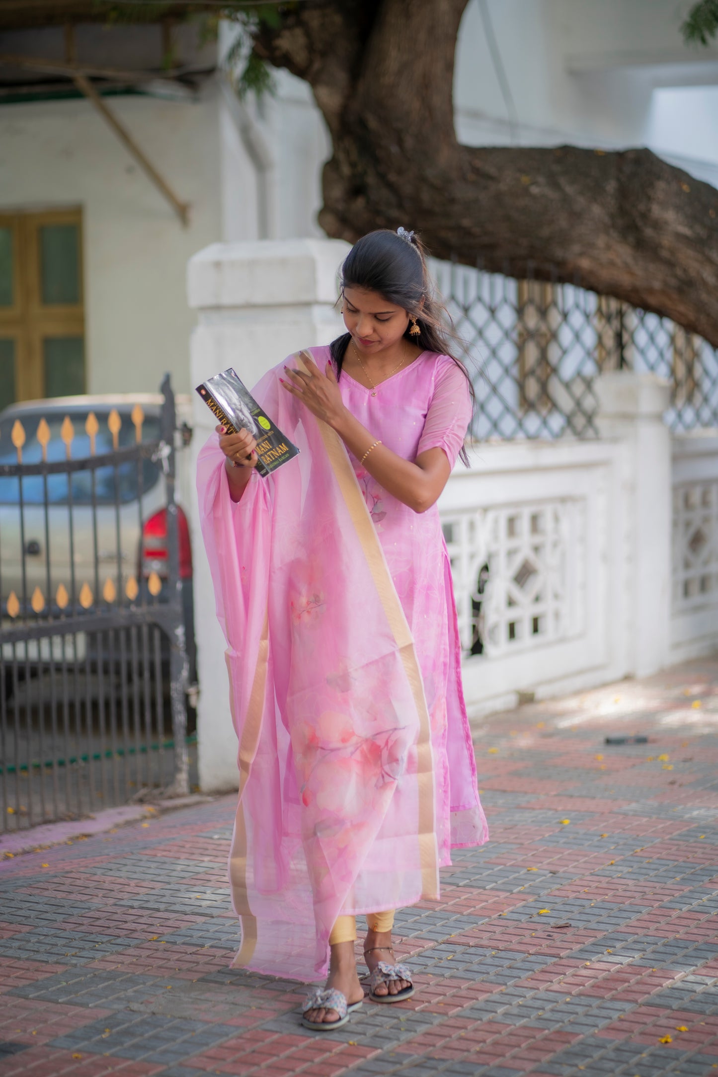 Soft organza kurti with dupatta