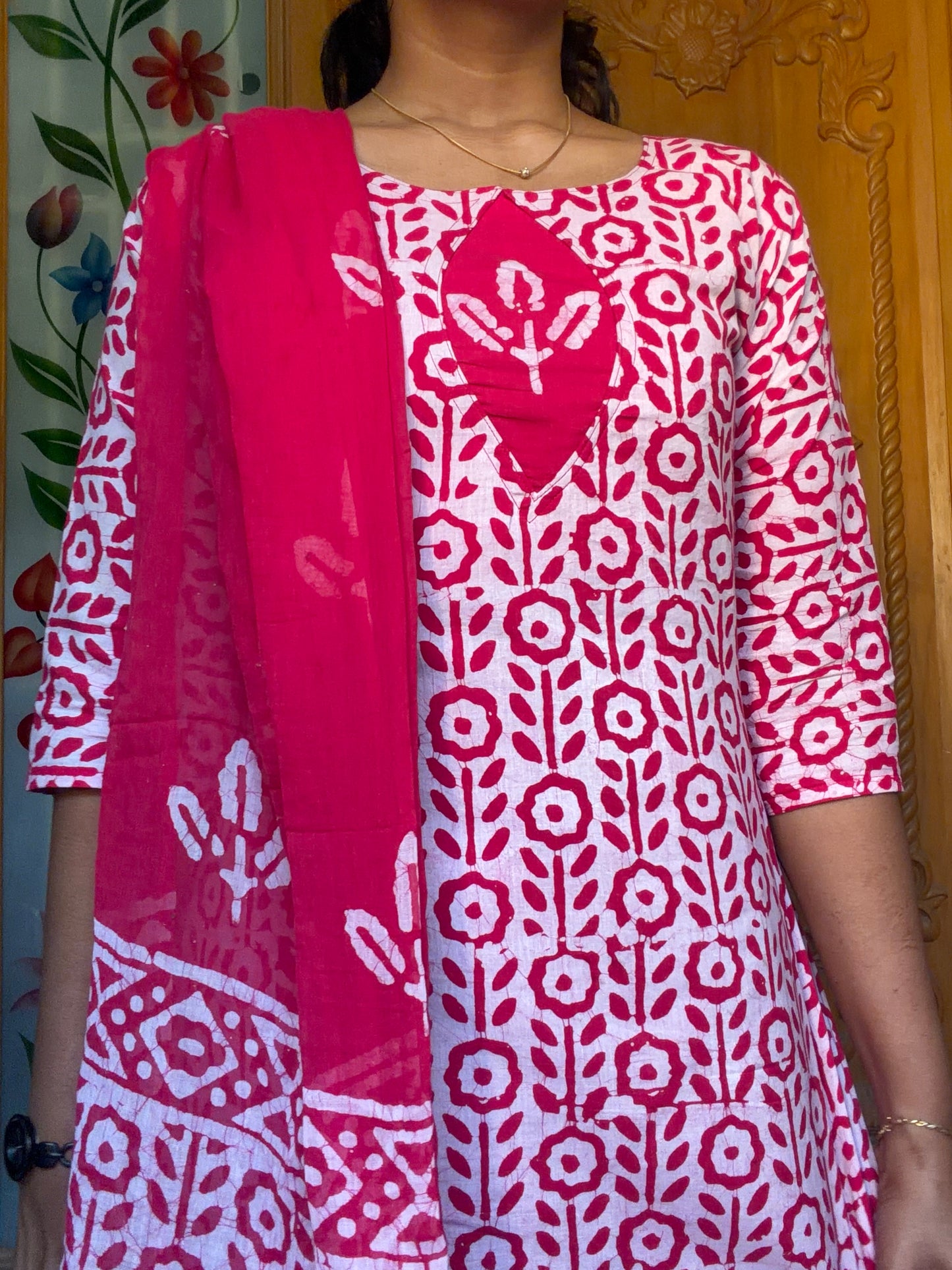 Pure cotton batik printed 3pcs set