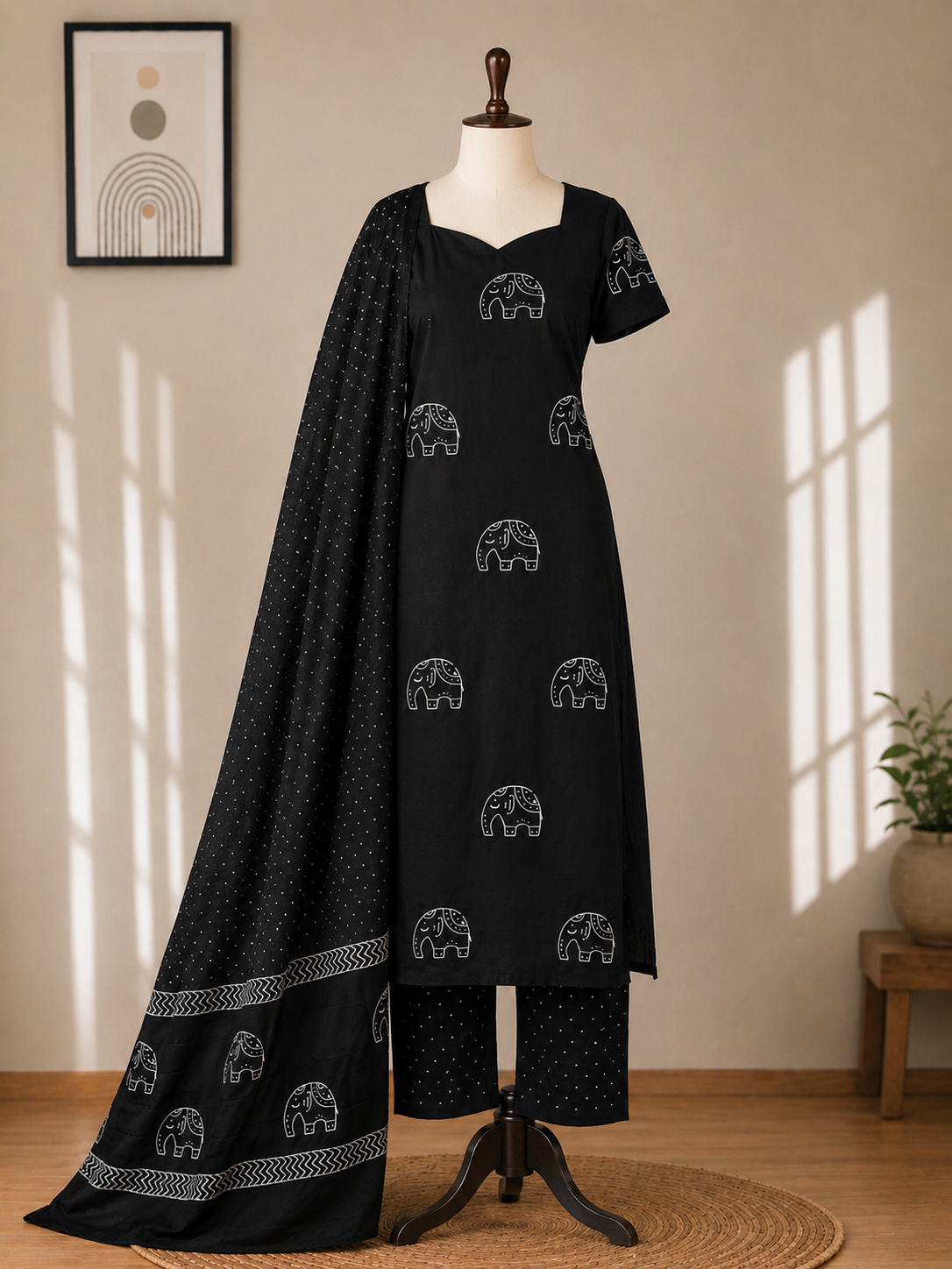 Black charm - pure cotton 3pcs set