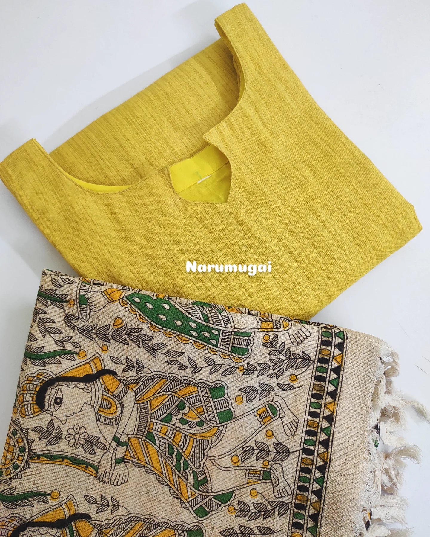 Khadi Cotton Kurti with duppata(Pre order)