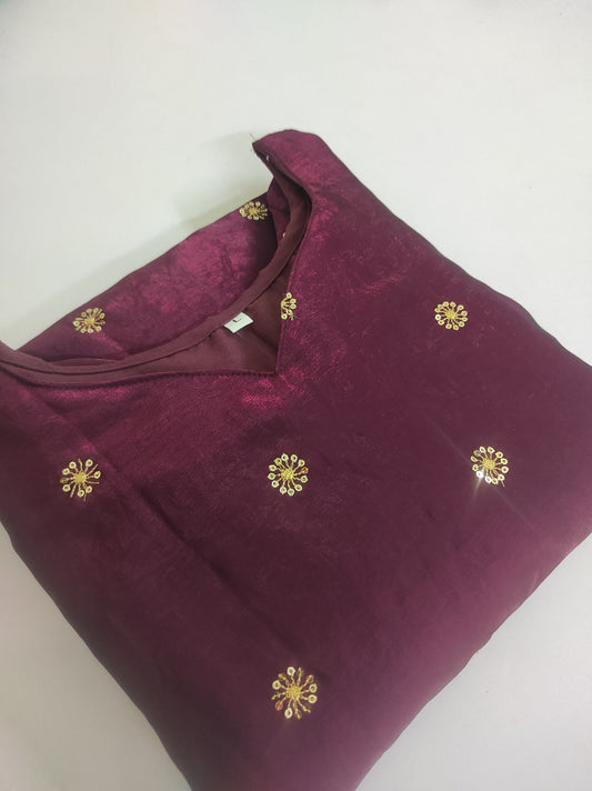 Silk kurti with lining