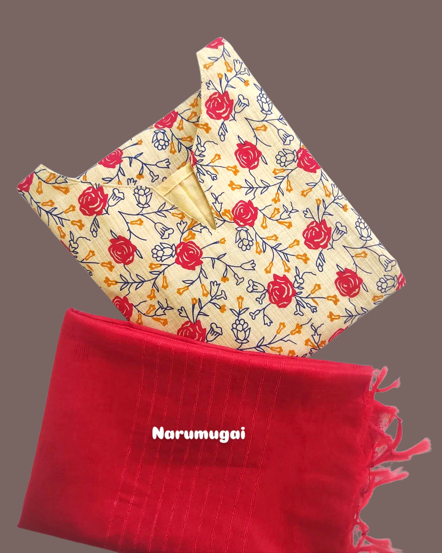 Khadi Cotton Kurti with  Duppata
