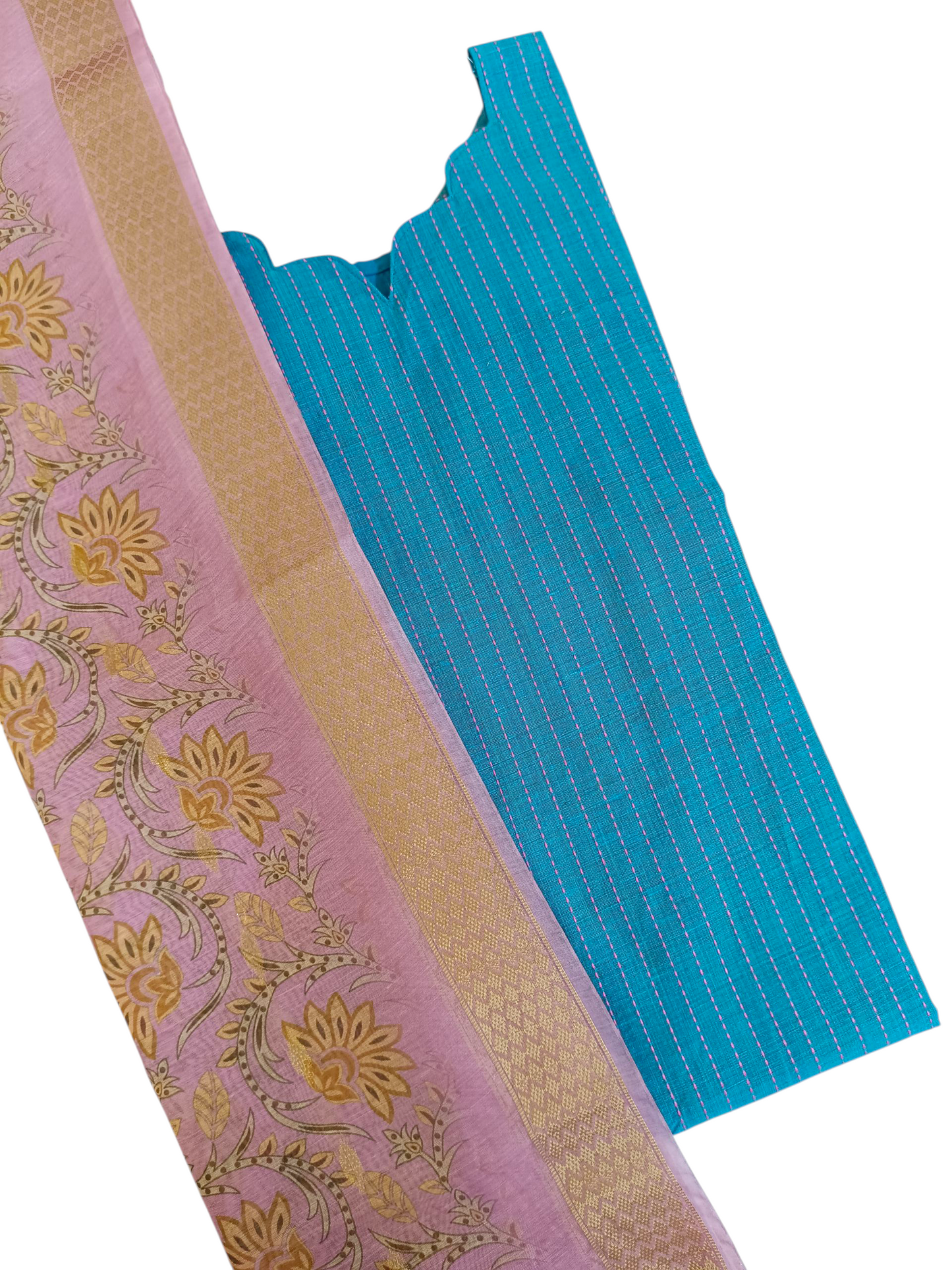 Handloom cotton kurti with chanderi dupatta