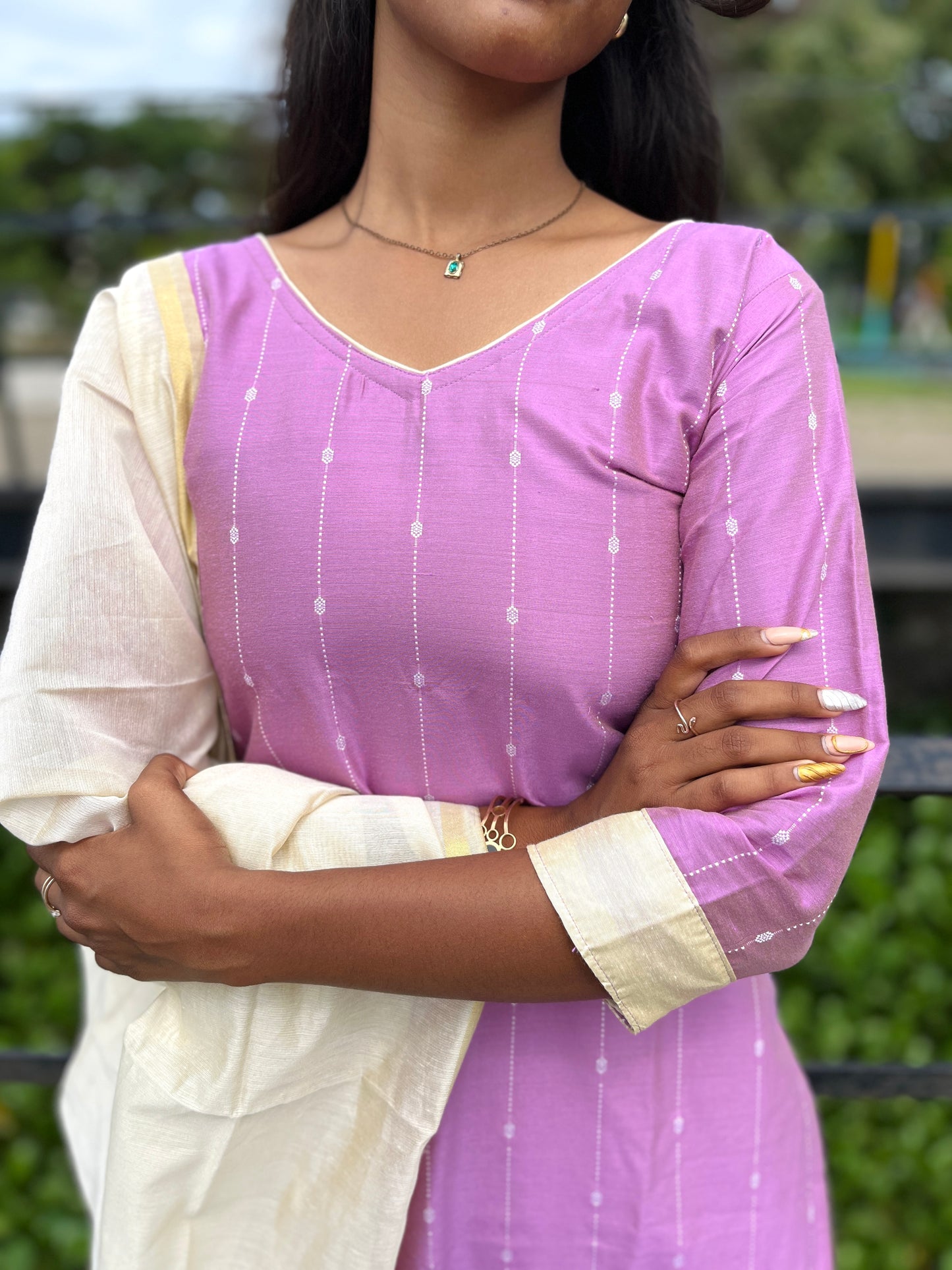 Lilac Cotton salwar set