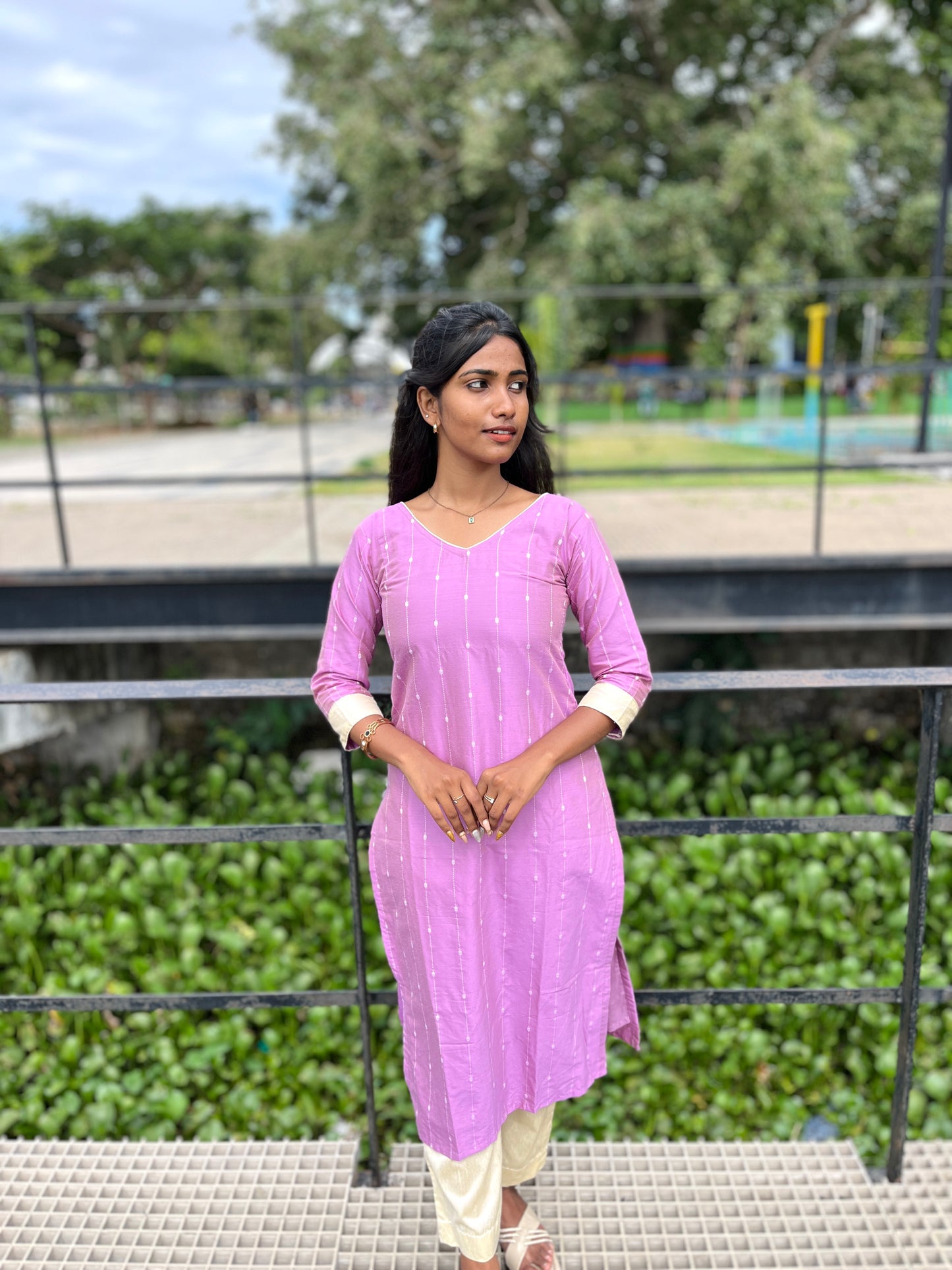Lilac Cotton salwar set