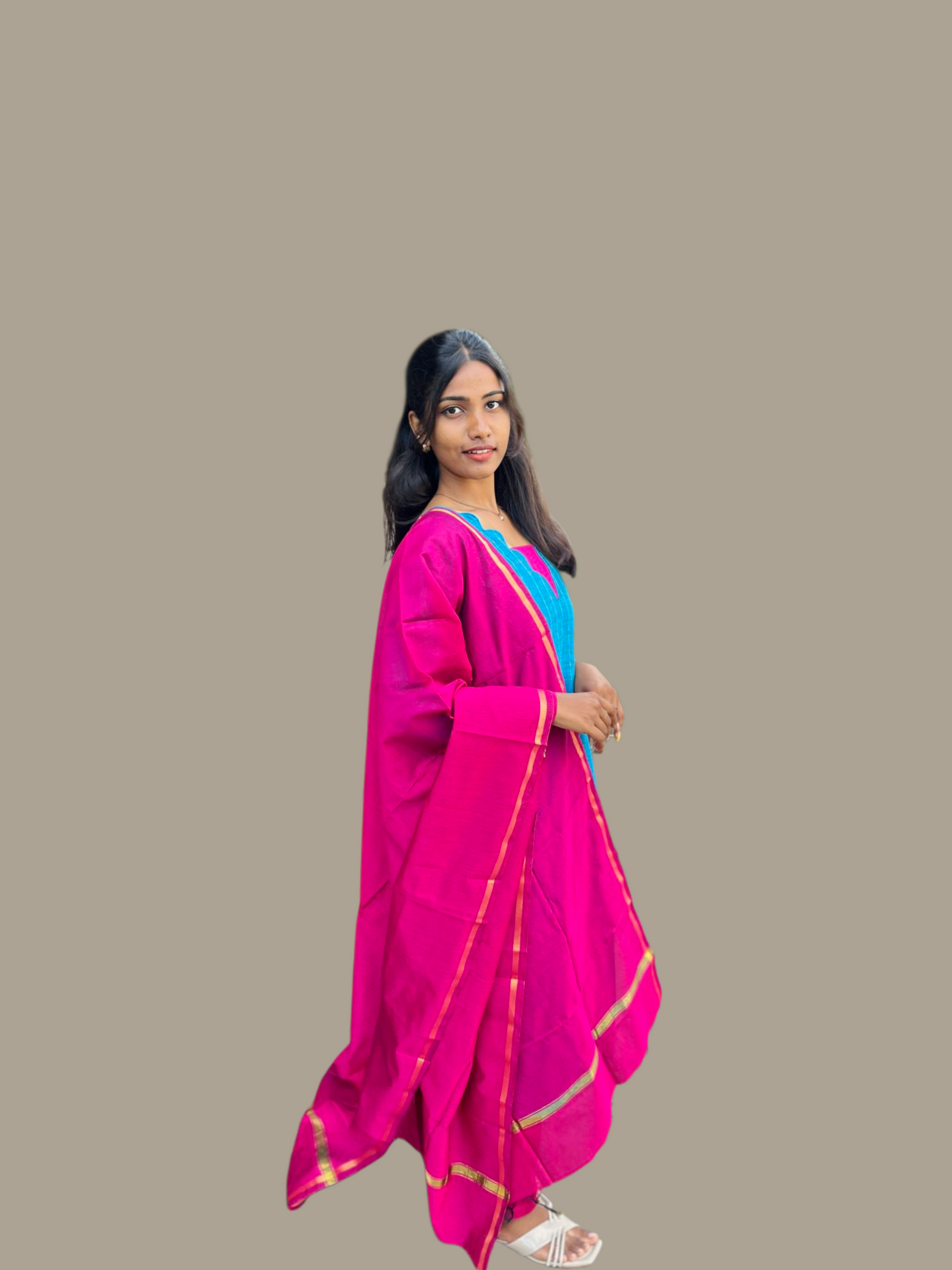 Cotton kurti set with dupatta( pre order)