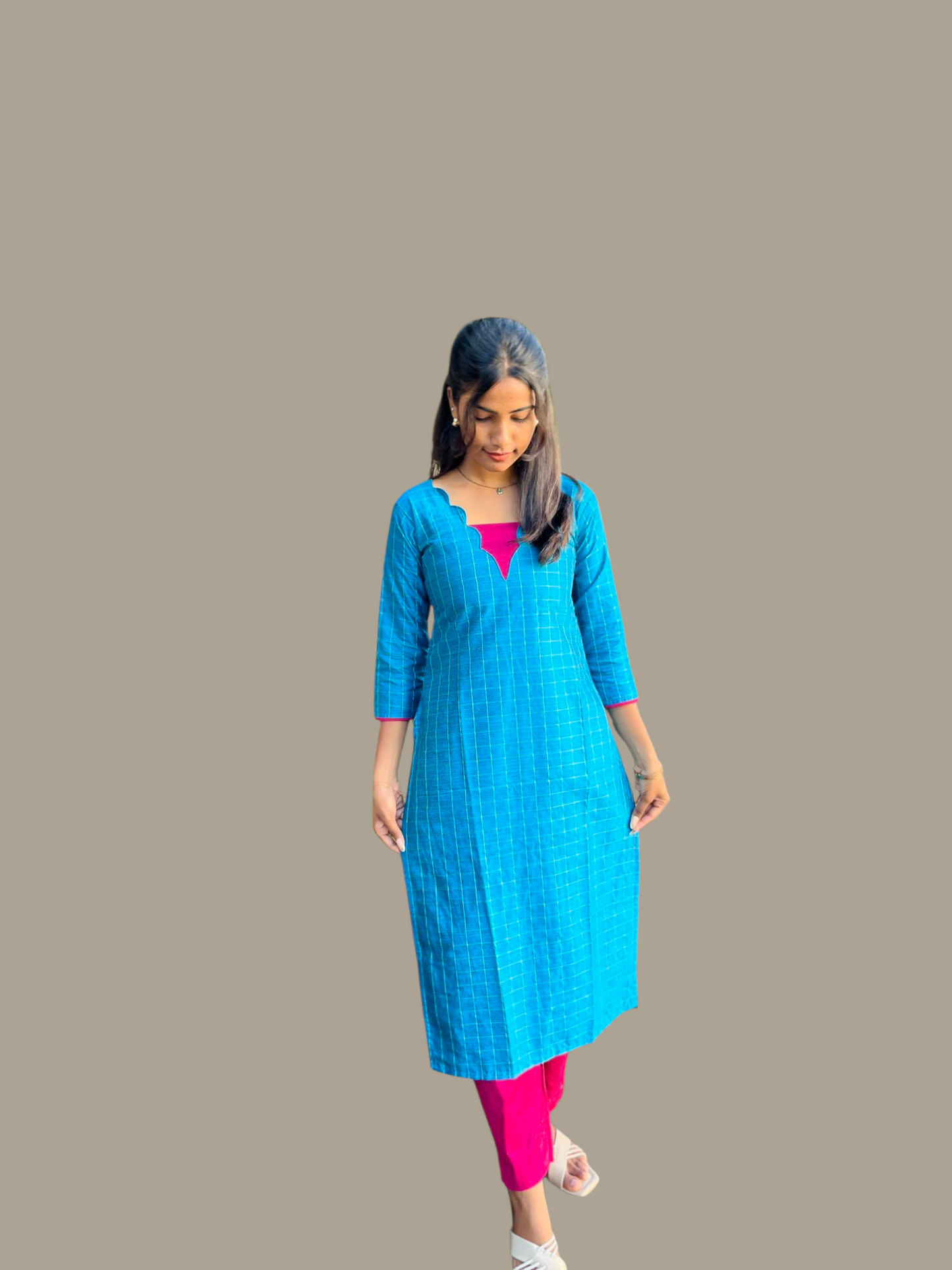 Cotton kurti set with dupatta( pre order)
