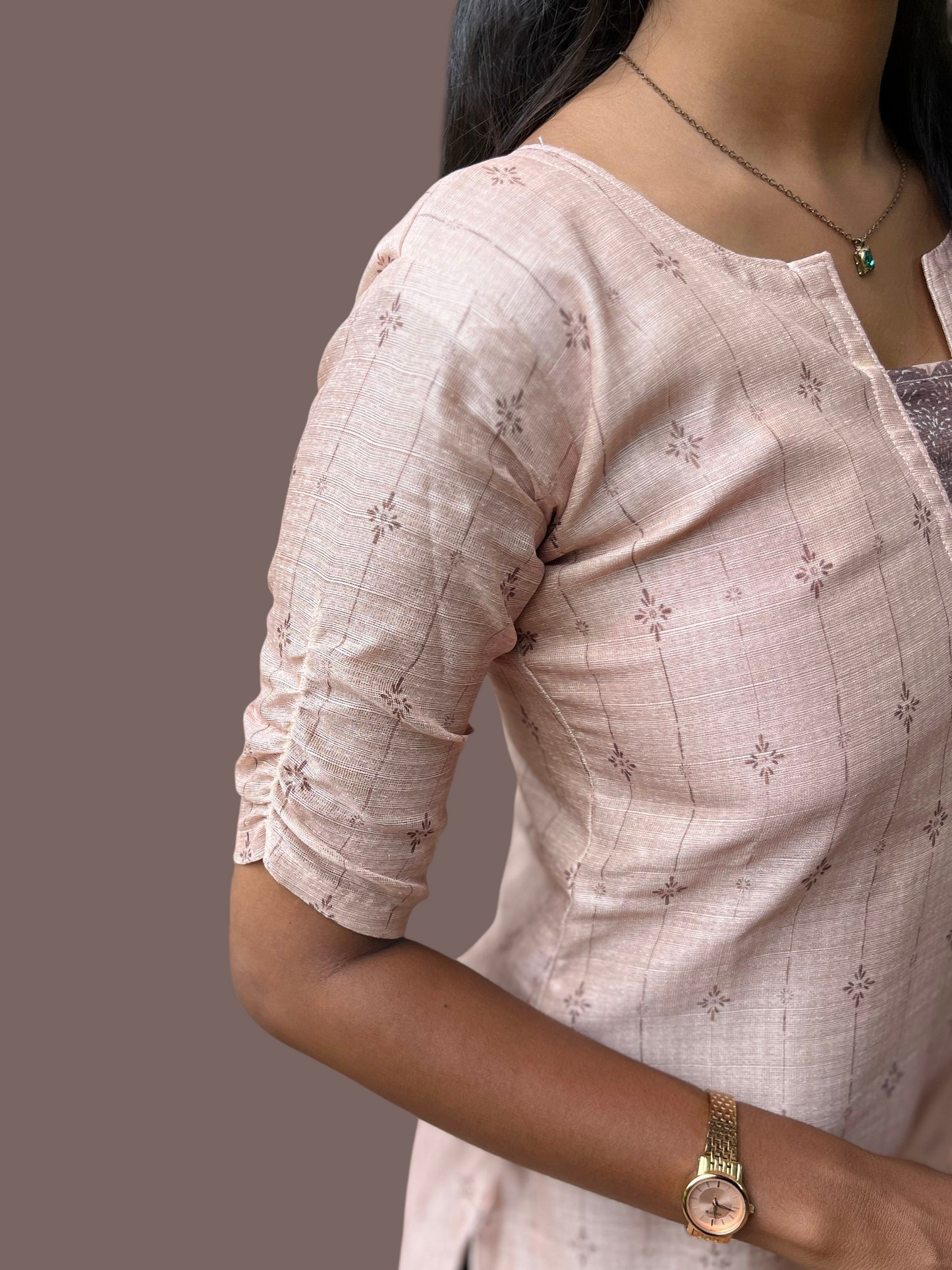 Tussar kurti with dupatta set