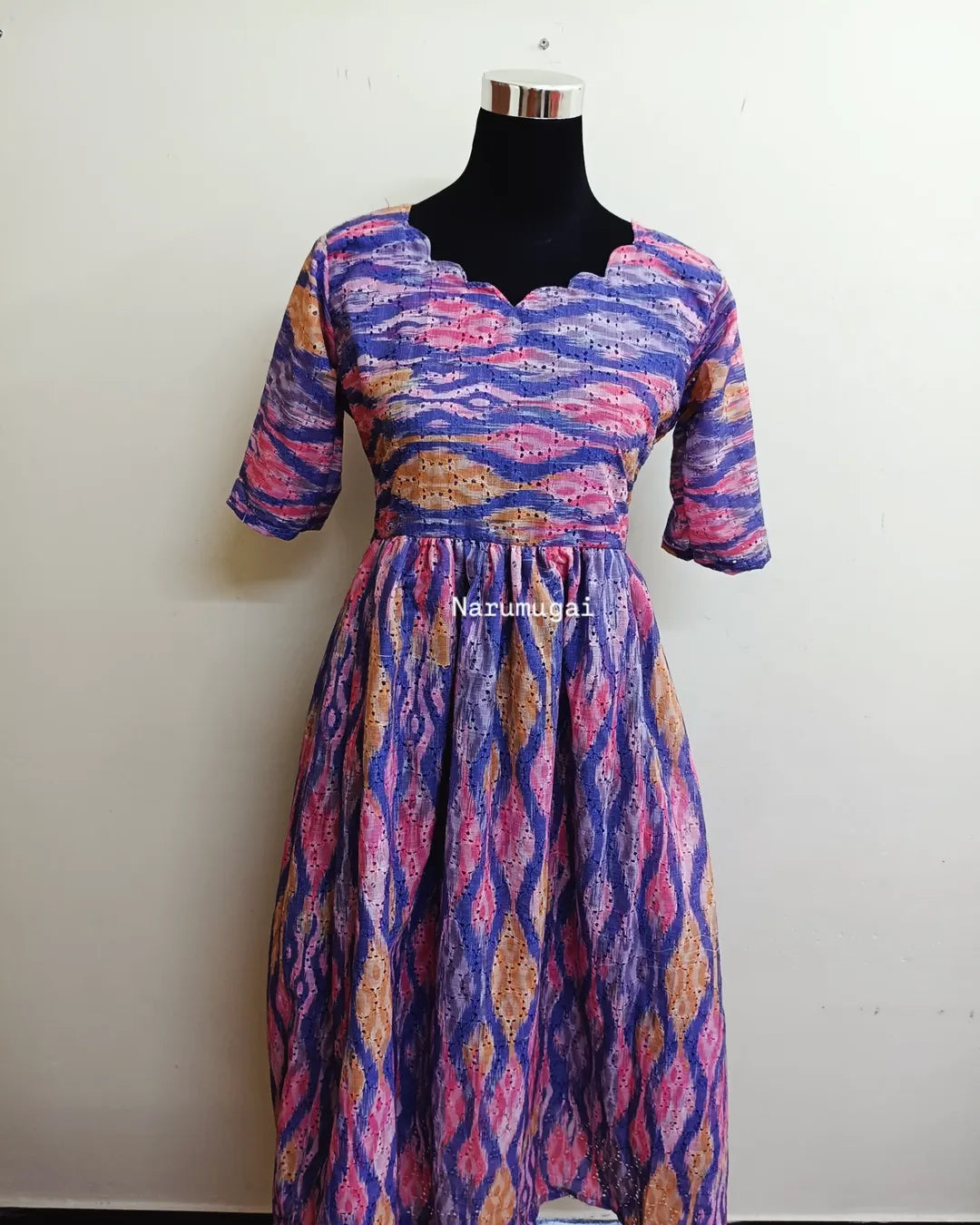 Multicolor cotton hacoba maxi