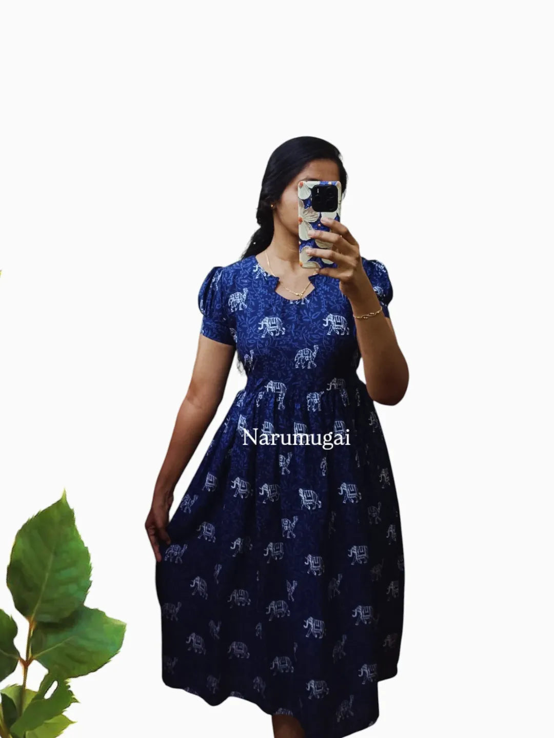 Blue floral maxi with lining
