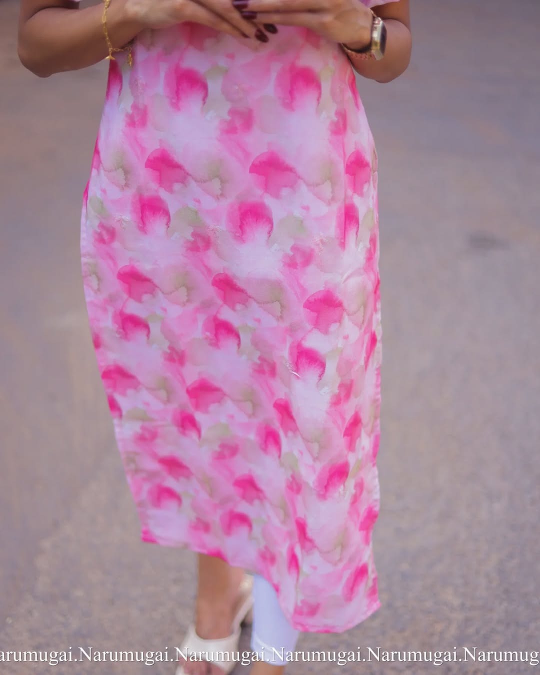 Pink Linen kurti (with lining)