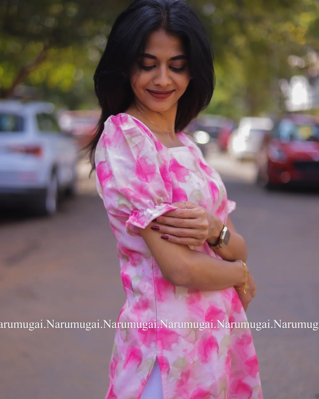 Pink Linen kurti (with lining)