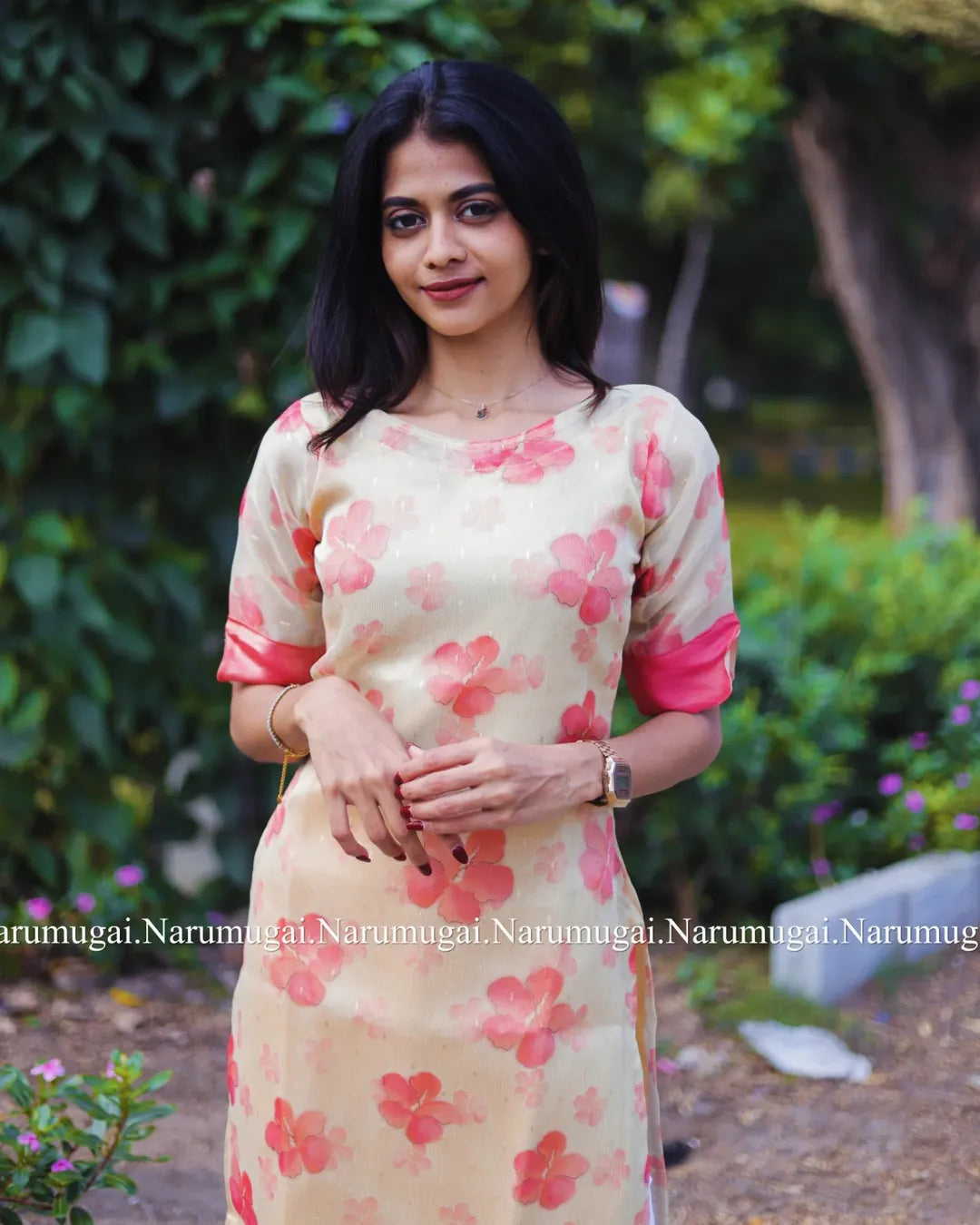 Tissue tussar kurti (with lining)