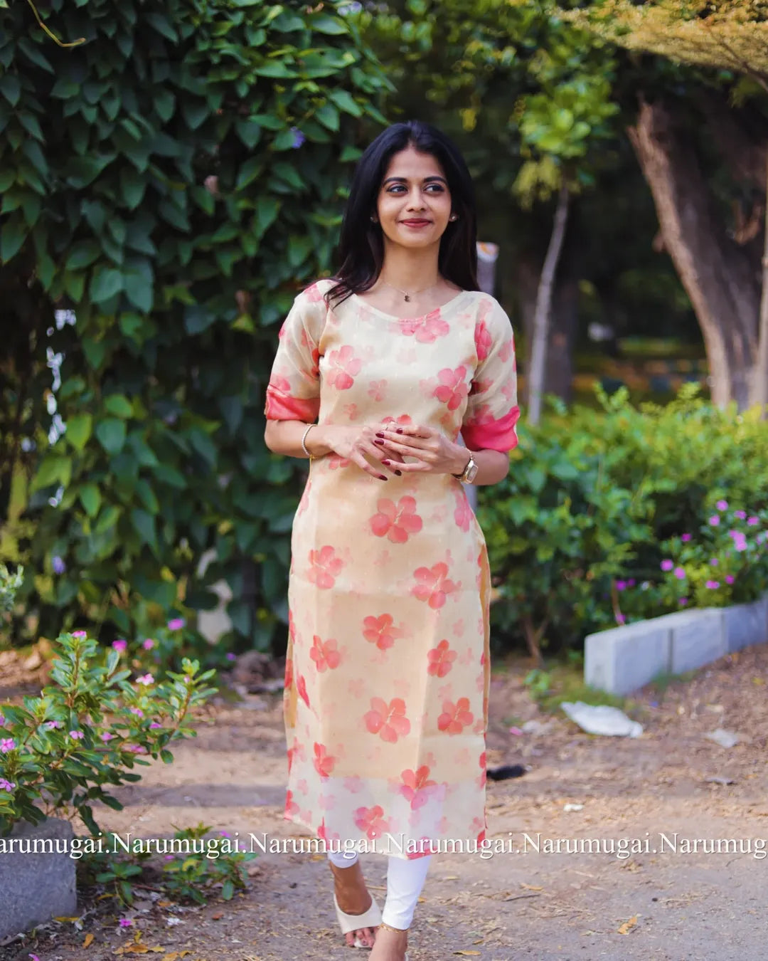 Tissue tussar kurti (with lining)