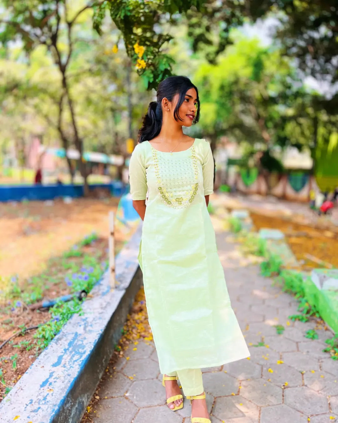 NC07-Premium Tissue Kurti set with Duppata