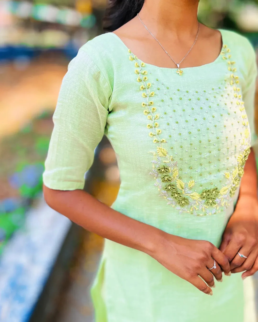 NC07-Premium Tissue Kurti set with Duppata