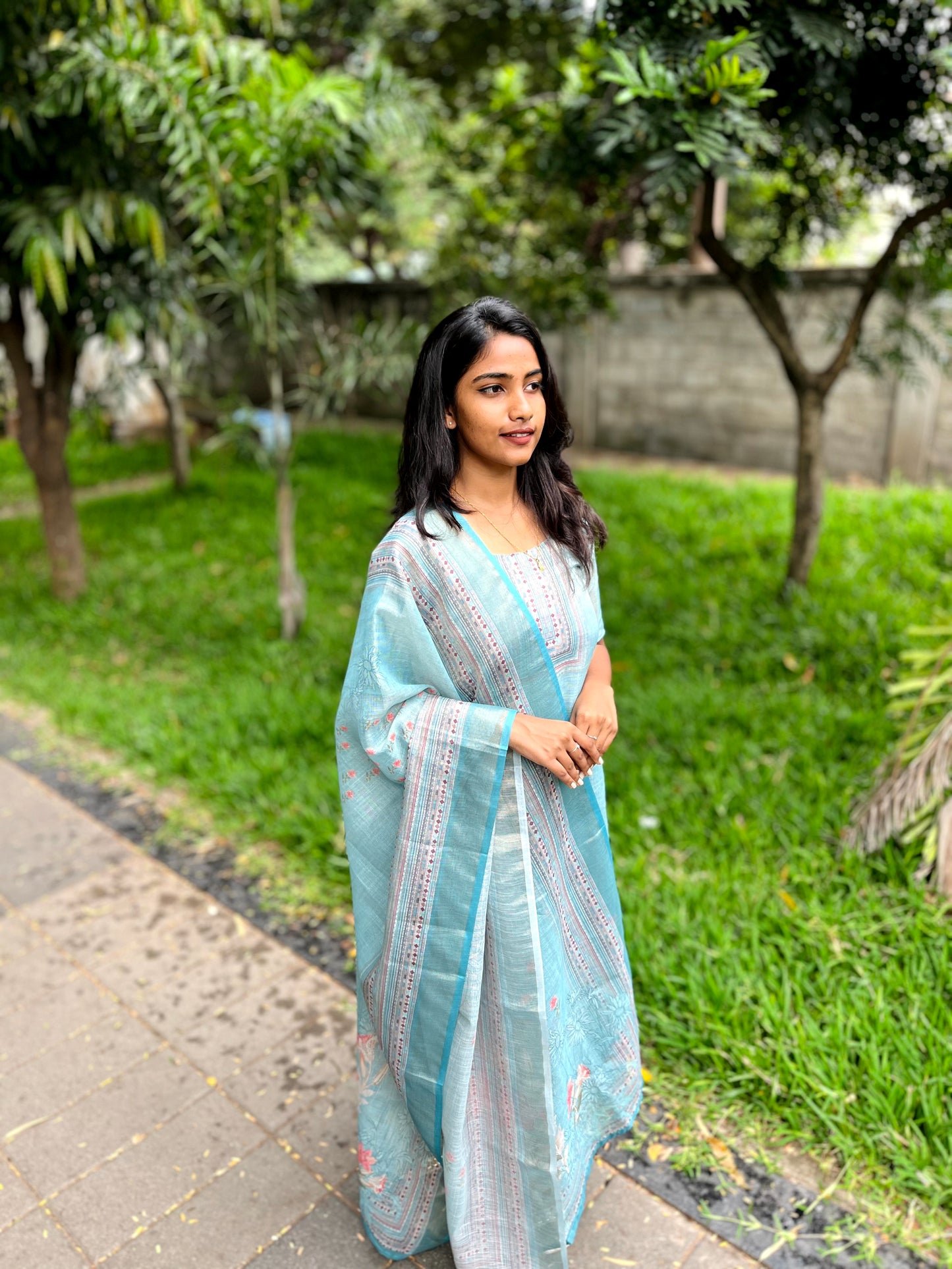 NC03-premium tissue kurti + duppata