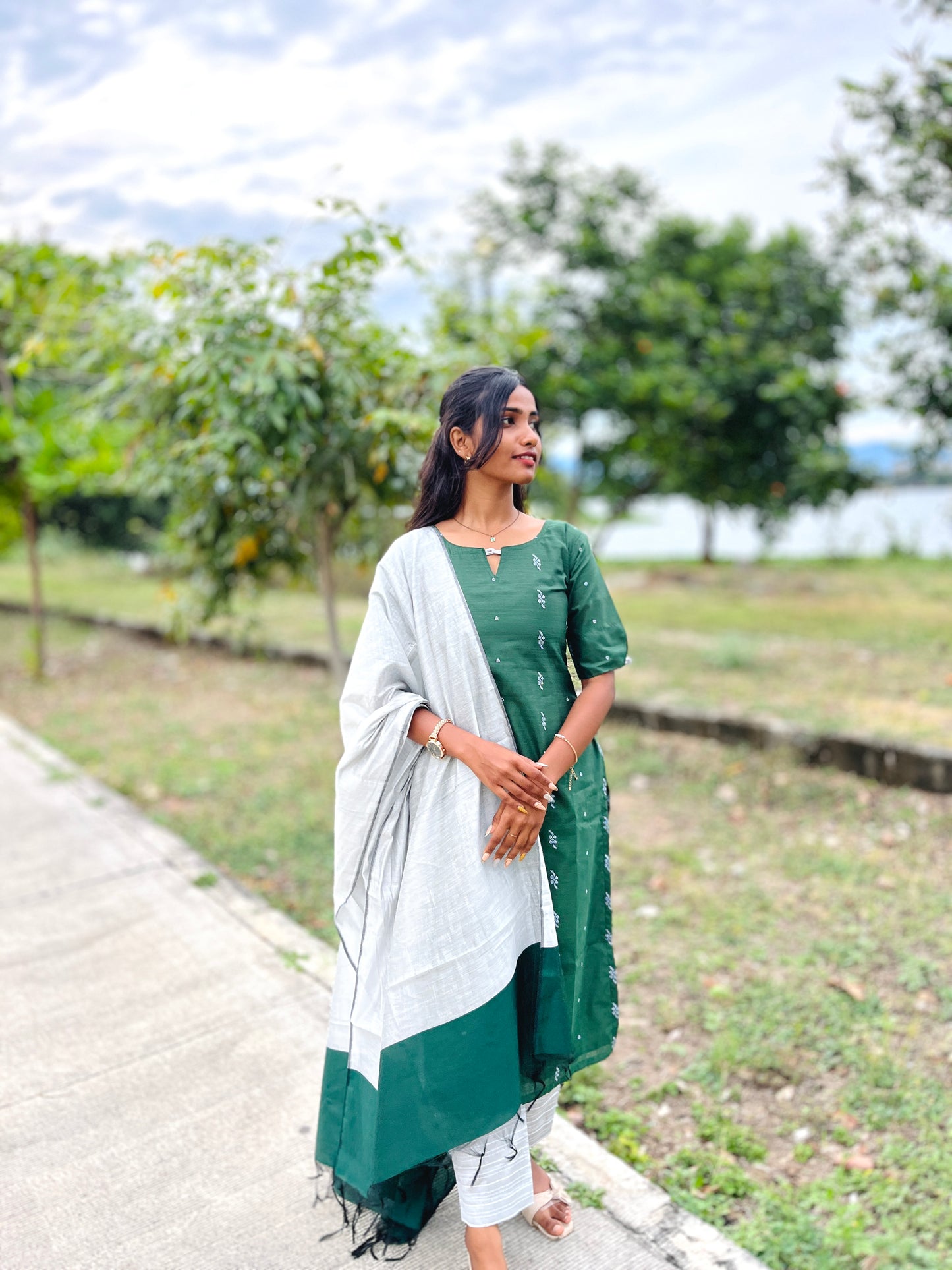 Cotton kurti set with dupatta