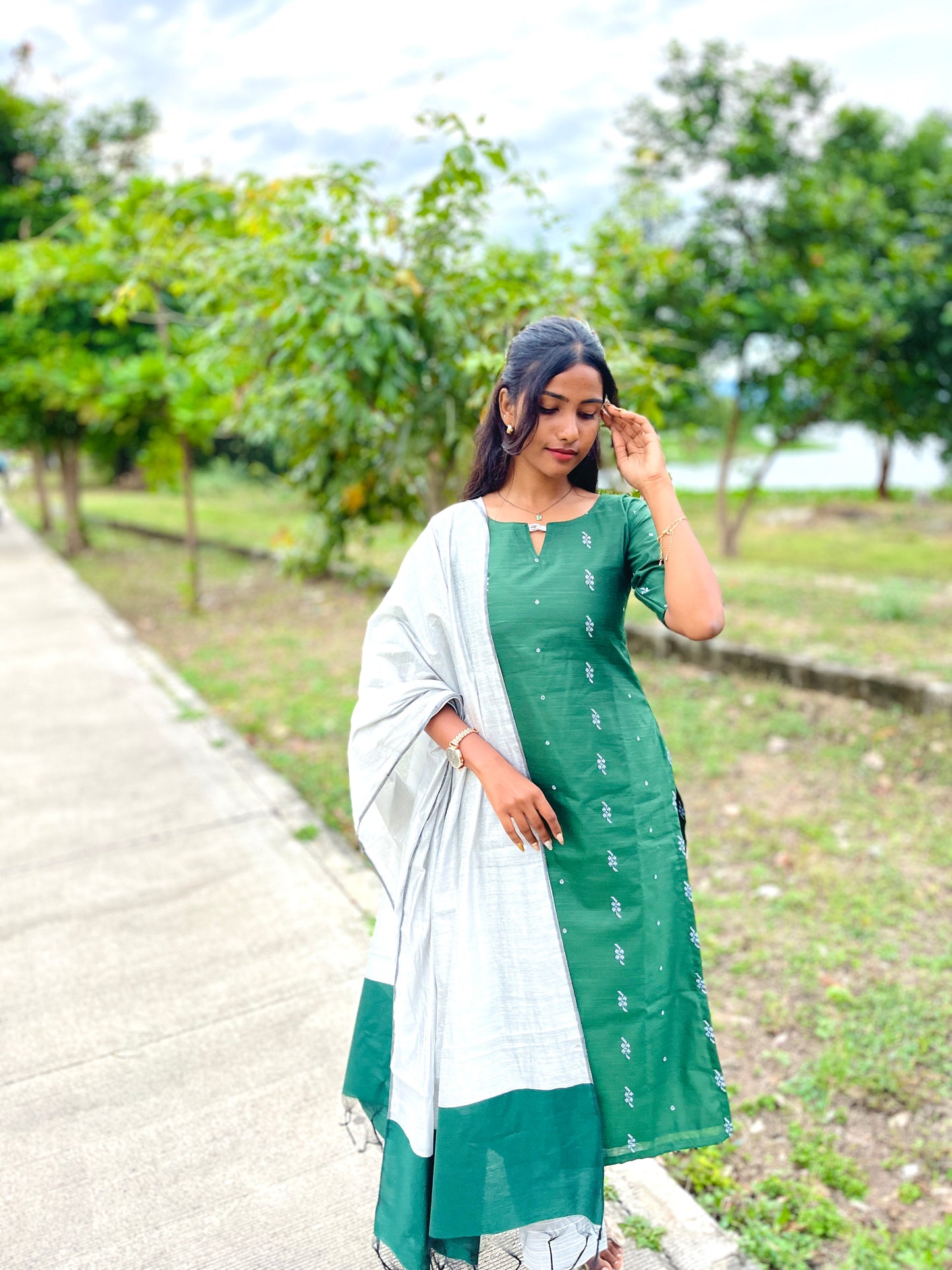 Cotton kurti set with dupatta