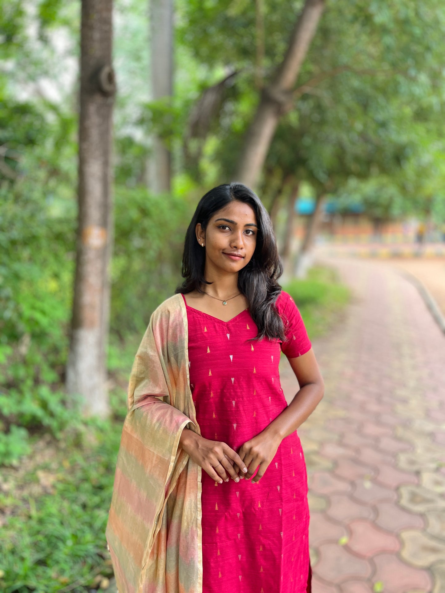 Handloom raw silk 3 piece set