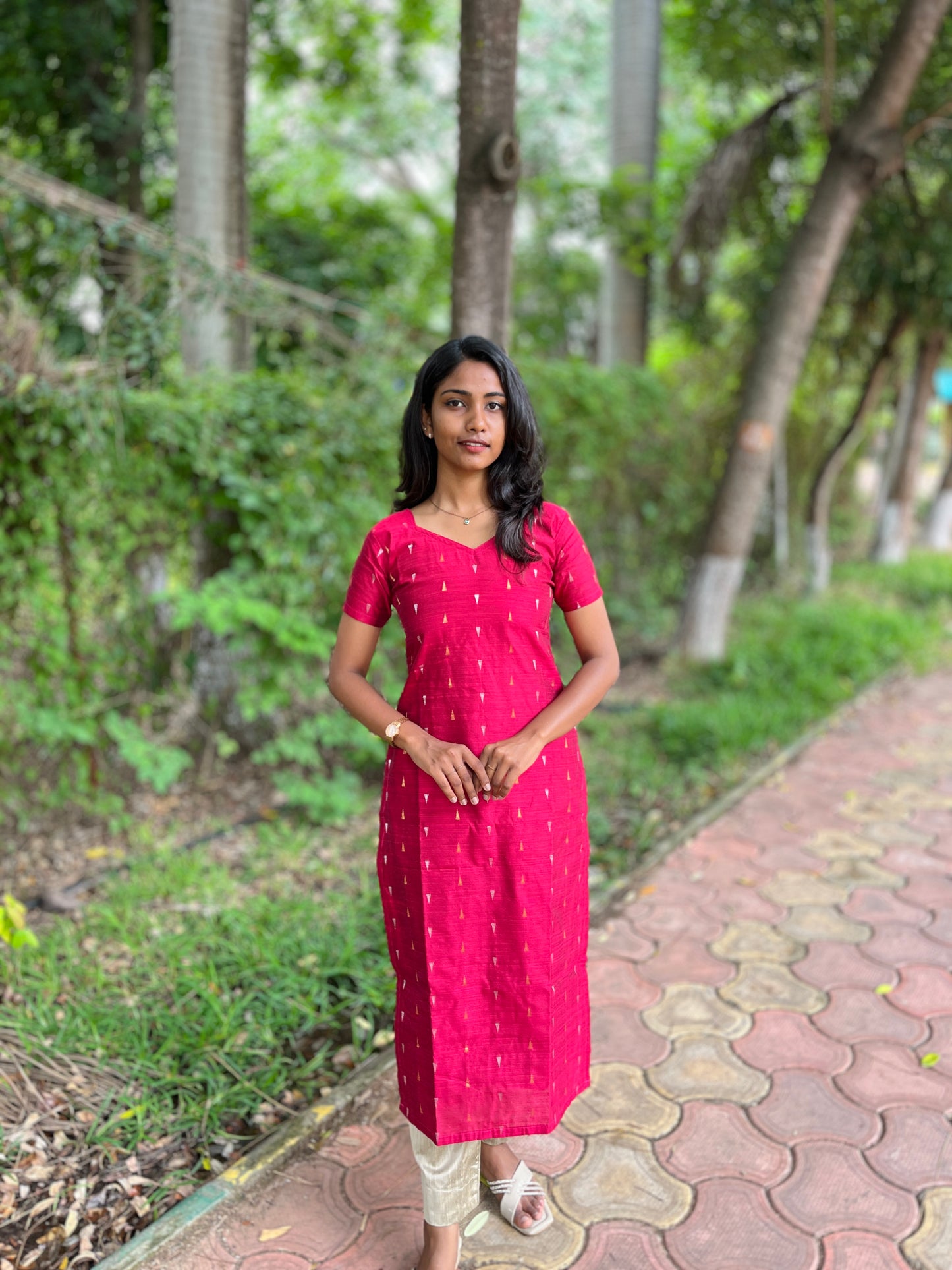 Handloom raw silk 3 piece set