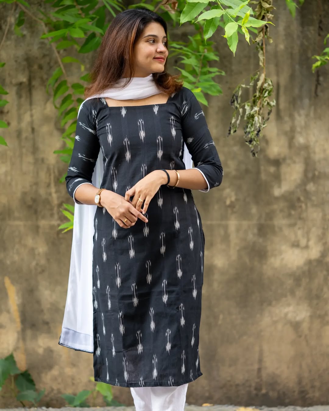 Handloom ikkat kurti