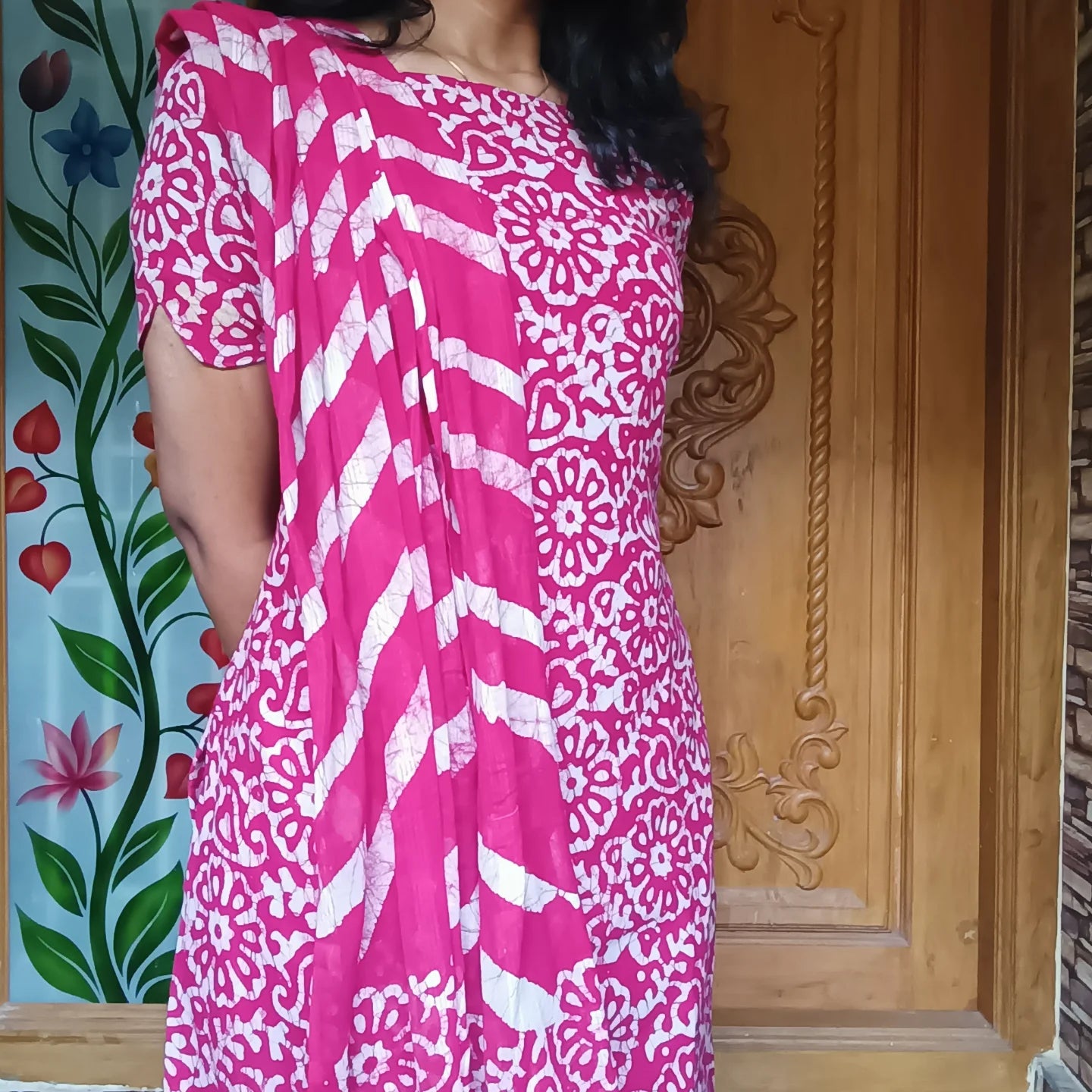 Pure cotton batik printed 3pcs set