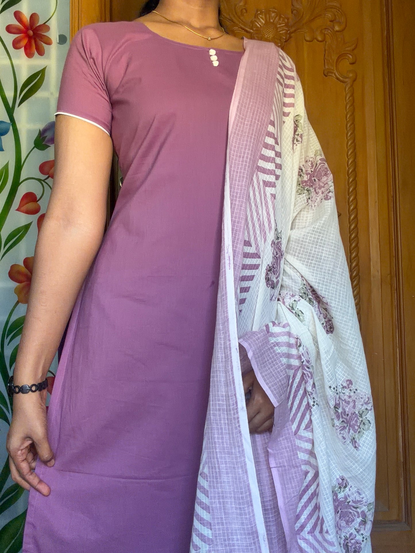 soft cotton kurti with dupatta