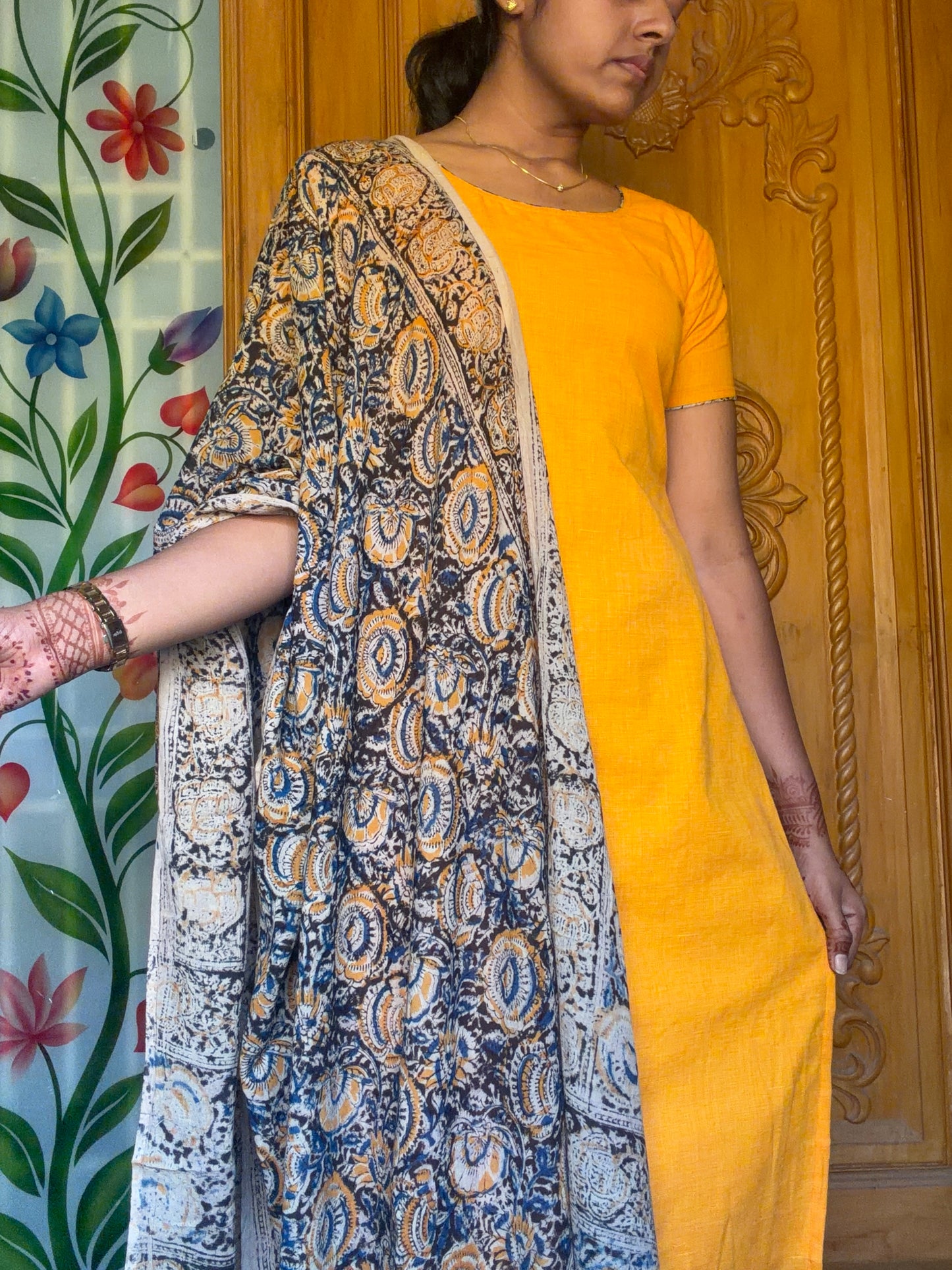 Pure Cotton Kalamkari 3 pcs set
