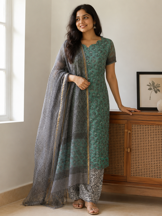 Green mist - Pure Kota doria (3 piece set)