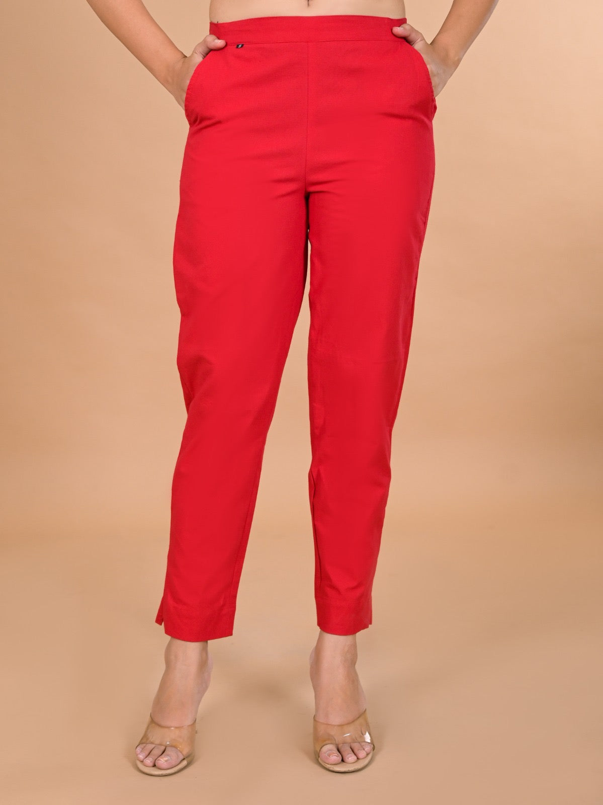 Pure cotton straight cut pants