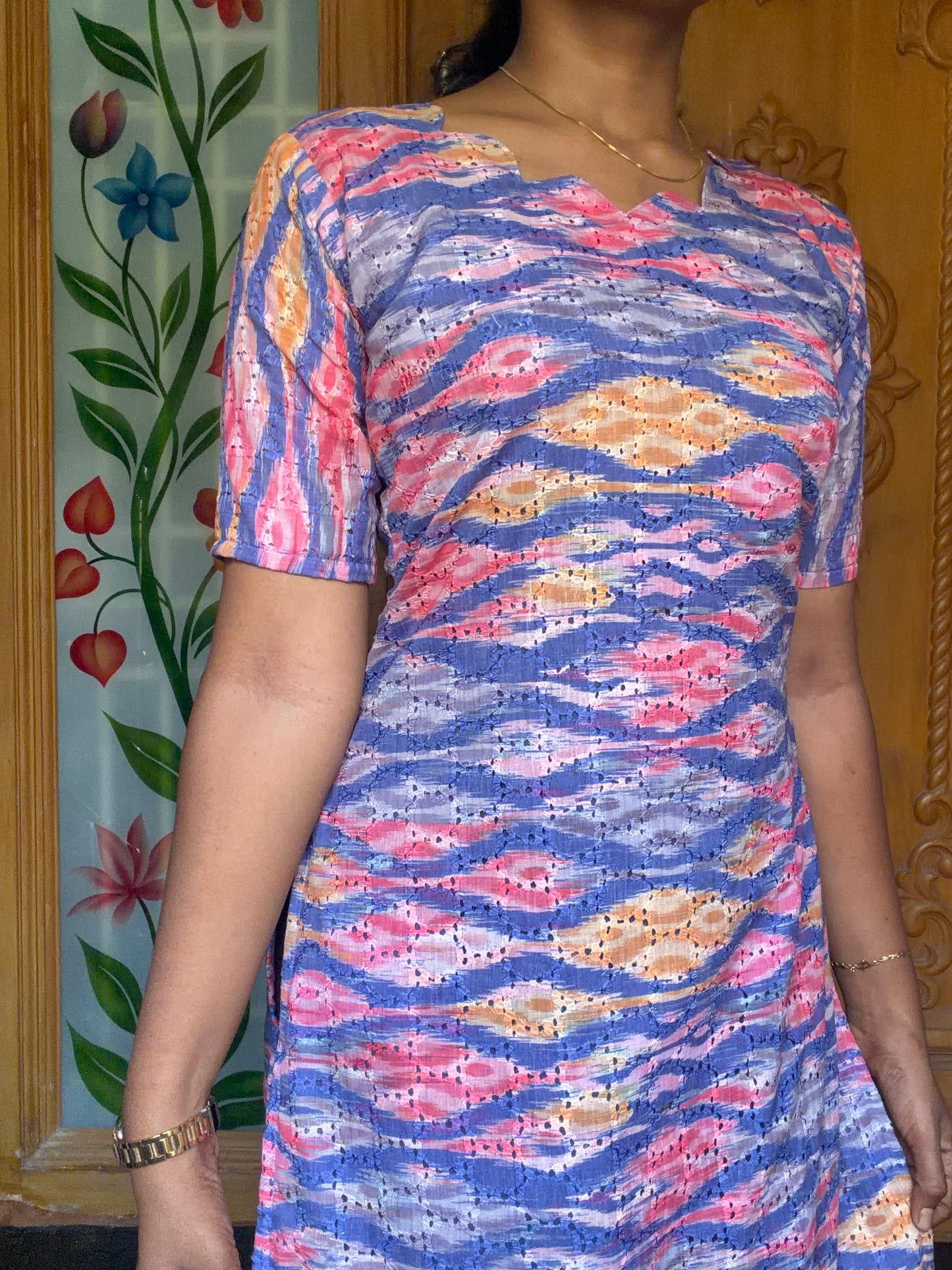 Multi color Hacoba cotton kurti