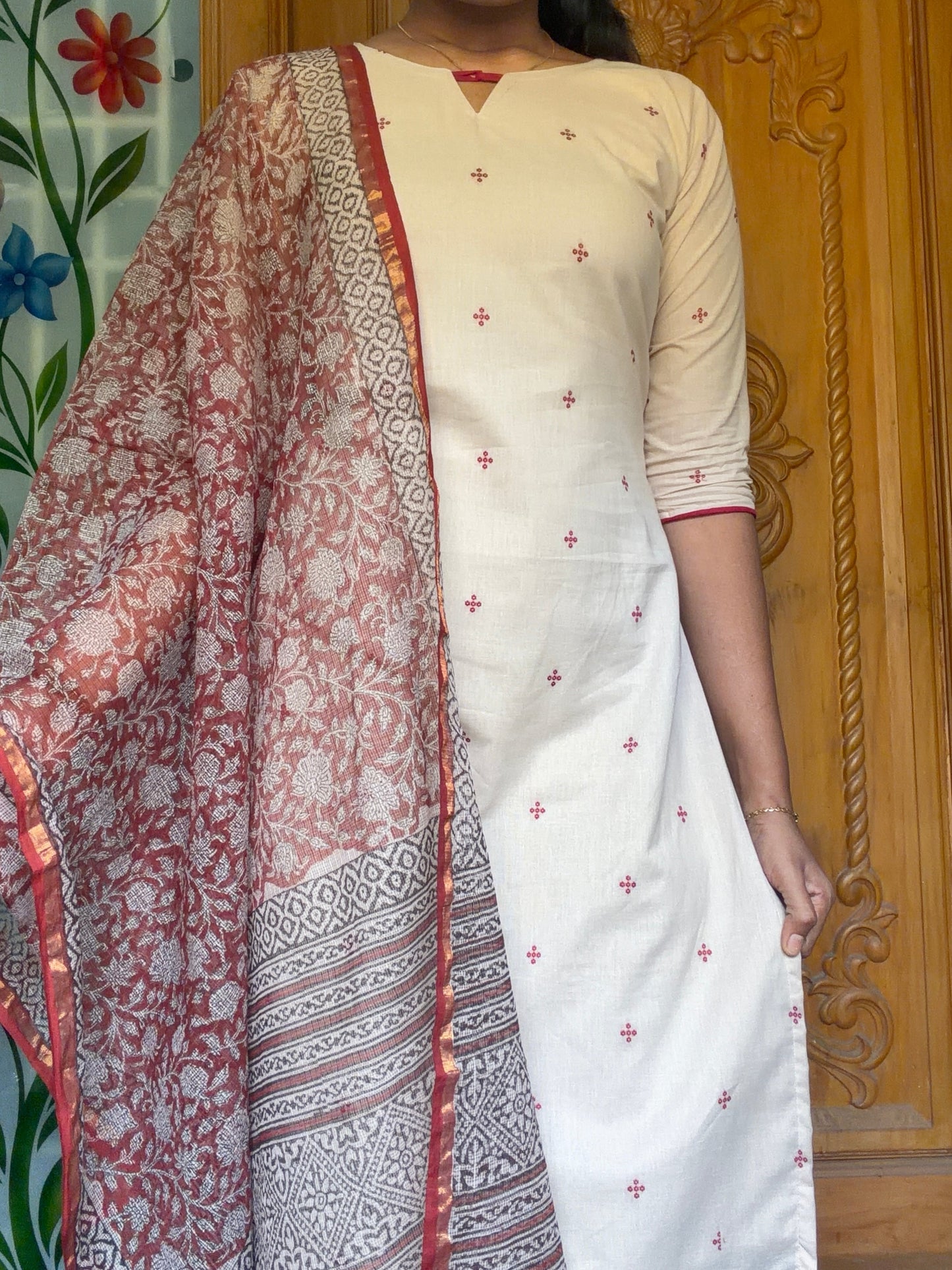 pure cotton kurti with kota dupatta set ( Pre - Order )