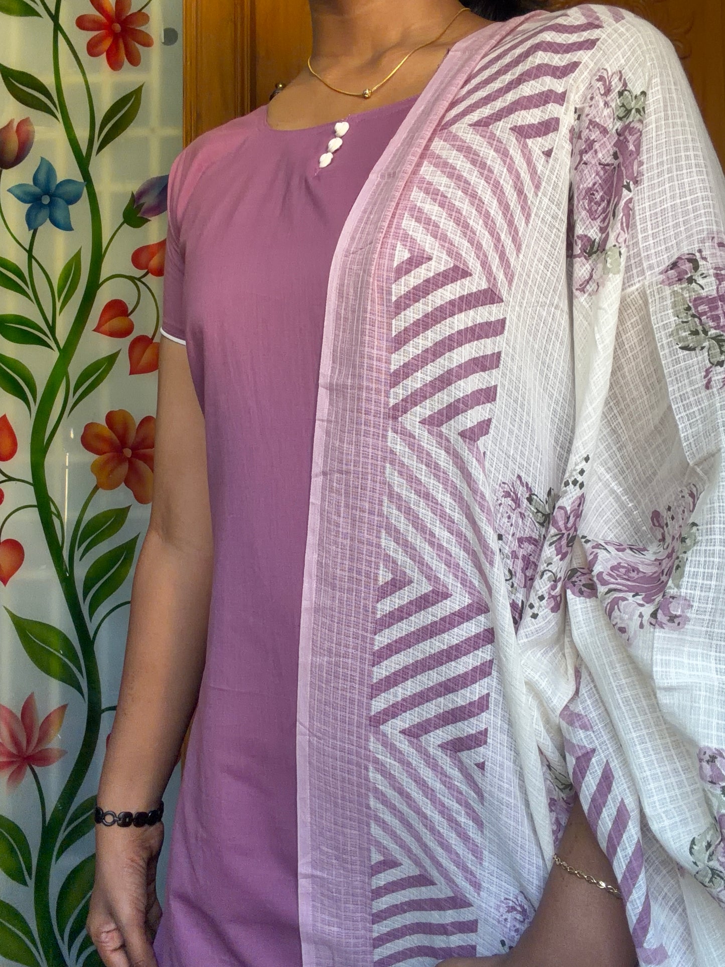 soft cotton kurti with dupatta