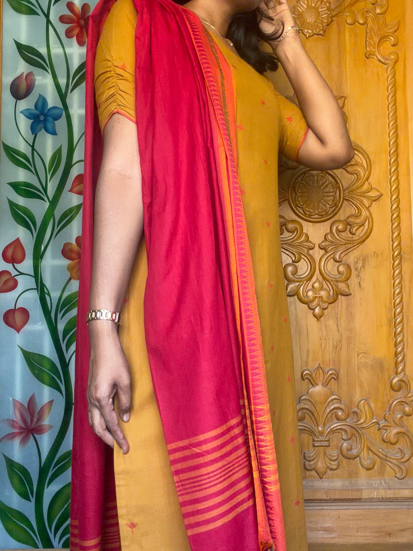 Pure cotton kurti with dupatta