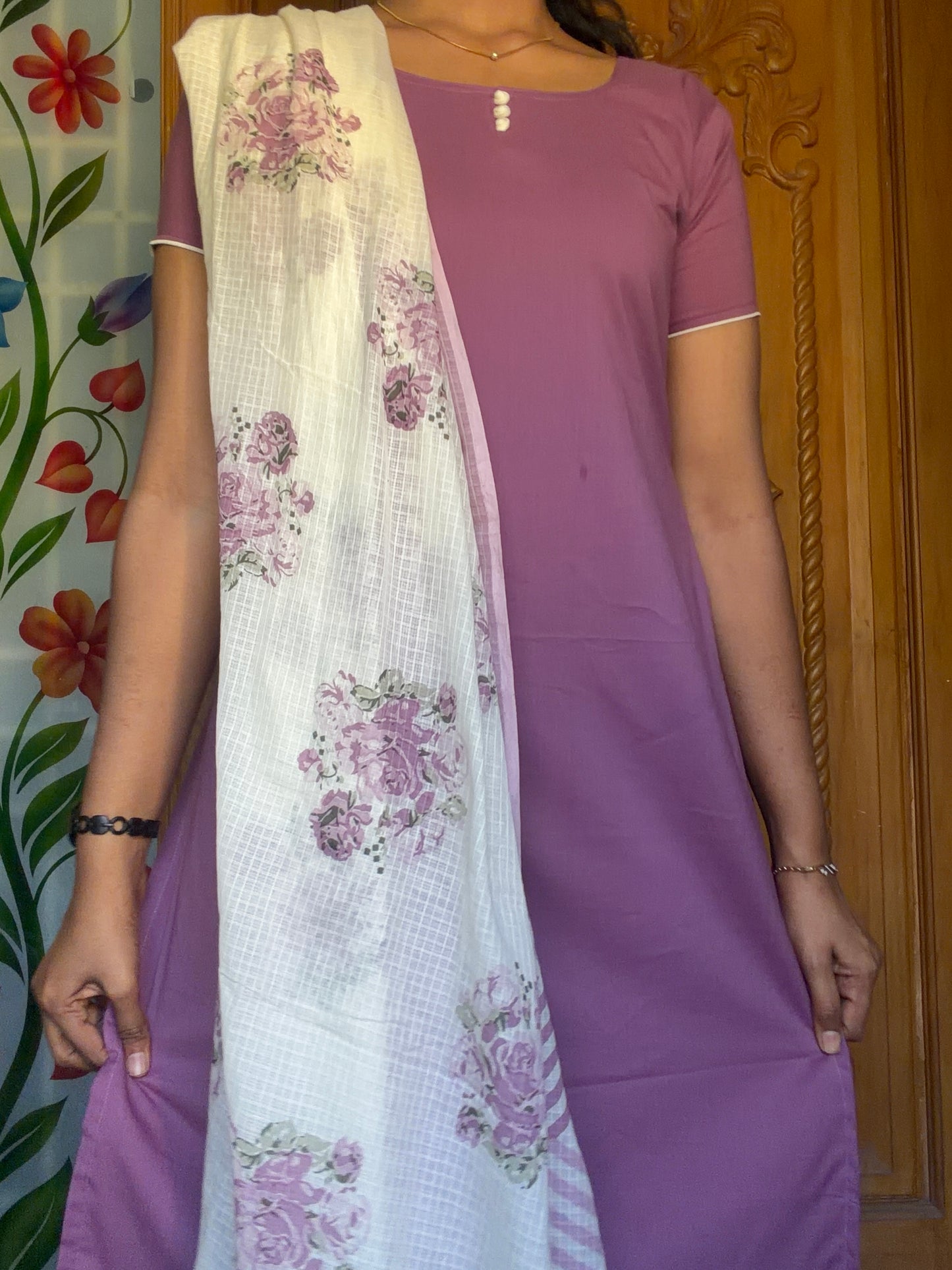 soft cotton kurti with dupatta