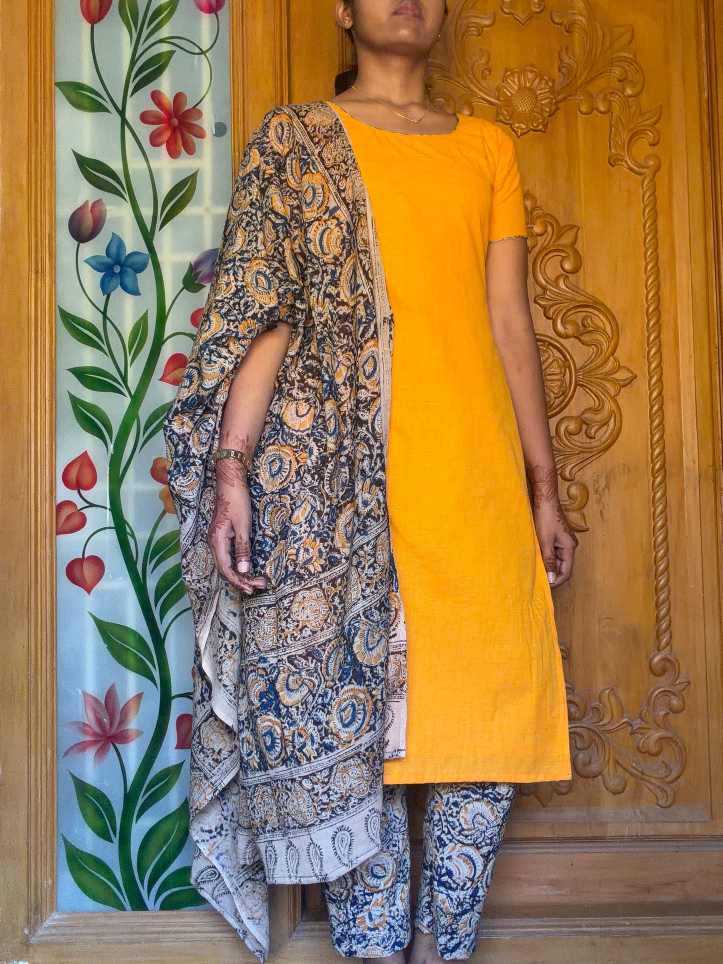 Pure Cotton Kalamkari 3 pcs set