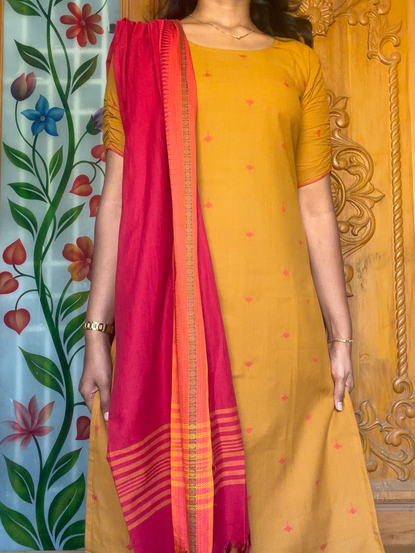 Pure cotton kurti with dupatta