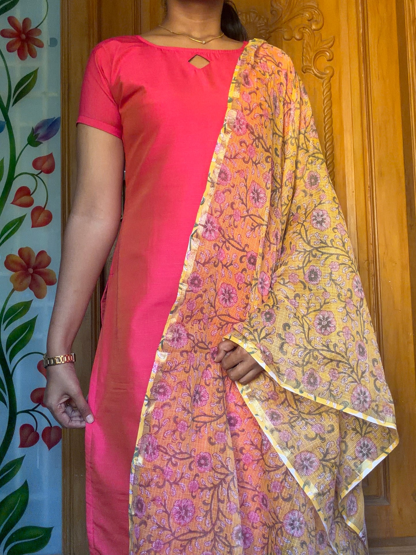 Soft Silk Cotton Kurti with Dupatta