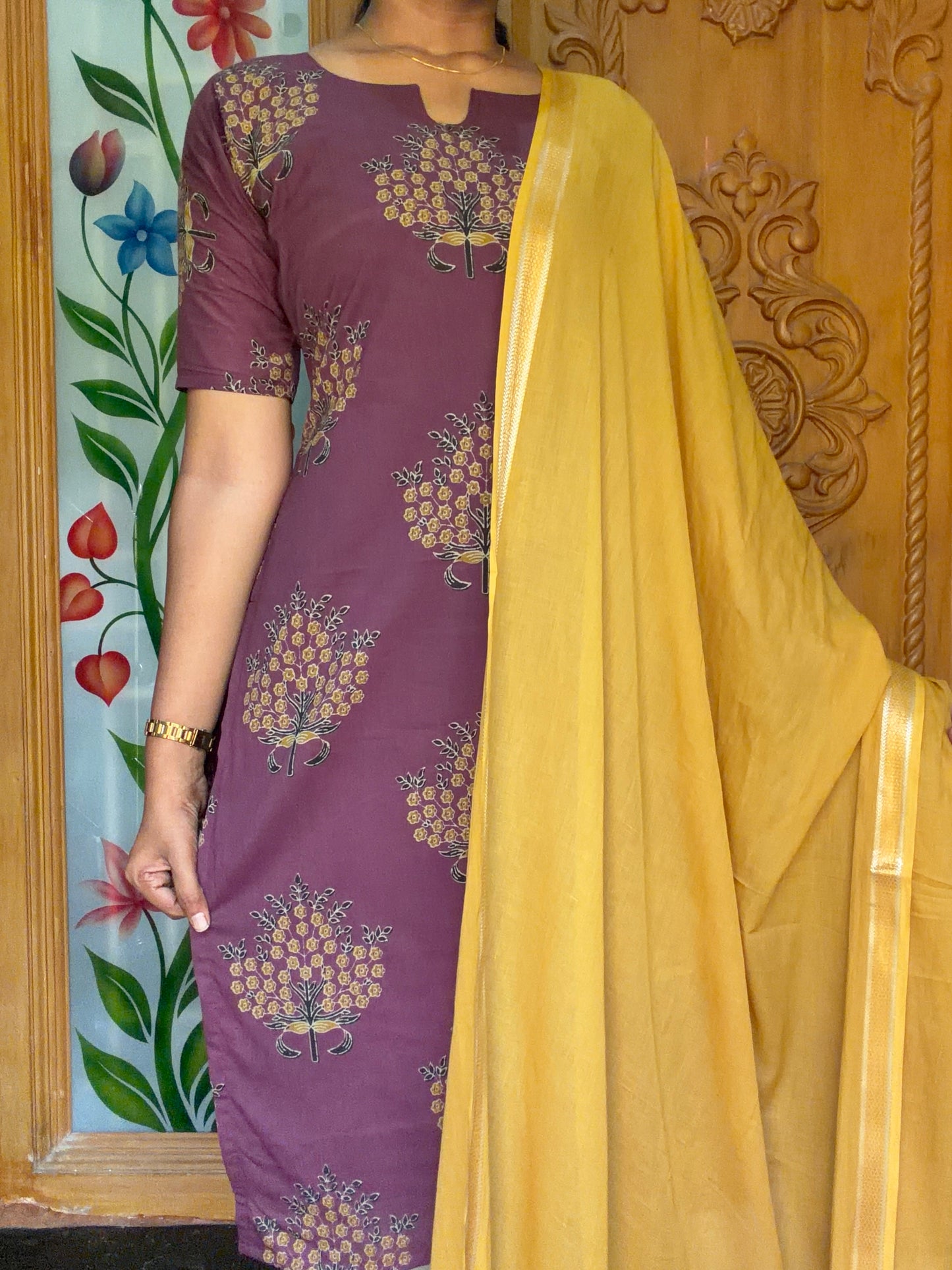 pure cotton kurti with soft cotton dupatta