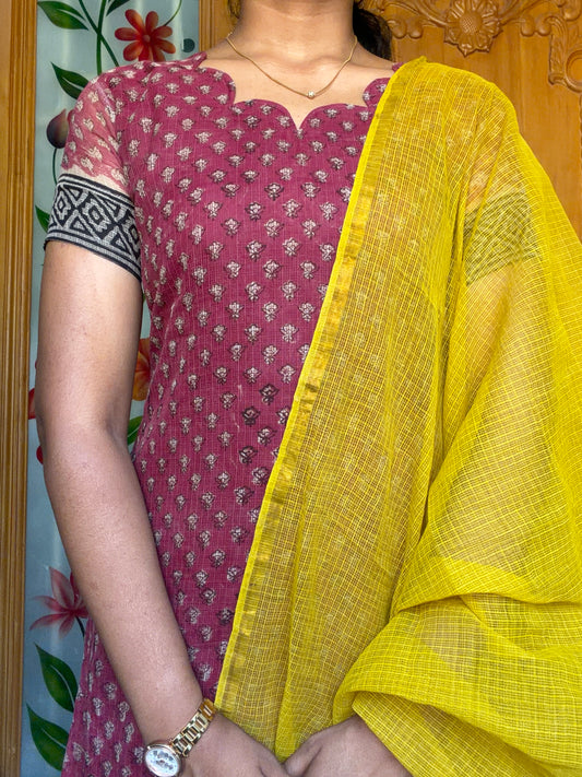 Pure cotton kota Kurti set(3pcs)