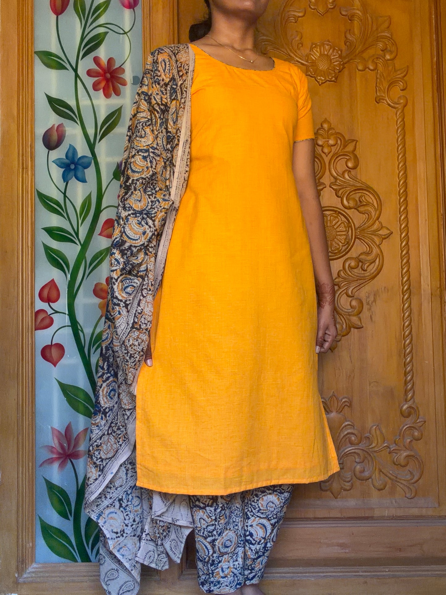 Pure Cotton Kalamkari 3 pcs set