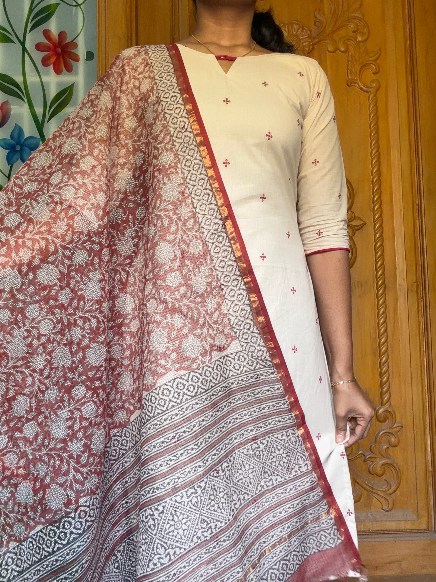 pure cotton kurti with kota dupatta set ( Pre - Order )